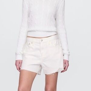 GAP White Denim Shorts 4” Low Rise Stride Cutoff | Size 20 | NWT